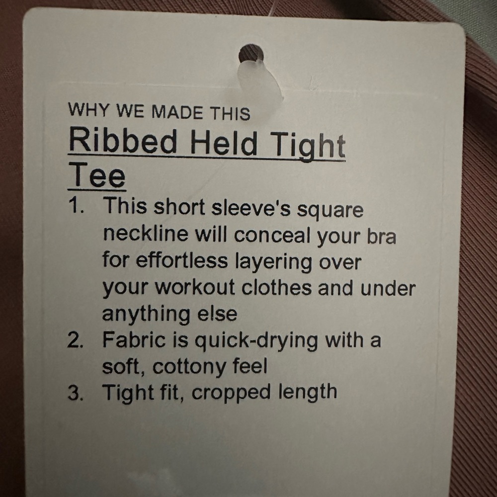 Lululemon Ribbed held tight Tee - Picture 2 of 5